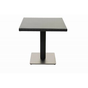 Kerti rattan asztal GINA 80x80 cm-es (fekete)