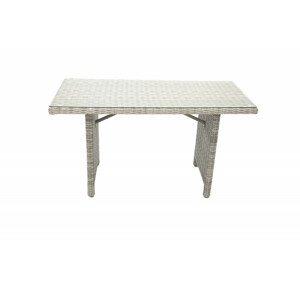 Rattan asztal 140 x 80 cm SEVILLE (szürke)