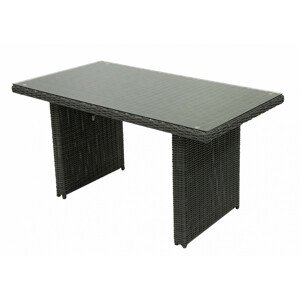 Rattan asztal 140 x 80 cm SEVILLE (antracit)