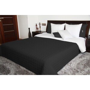 Fekete-fehér kétoldalas steppelt ágytakaró Szélesség: 75 cm | Hossz: 160 cm