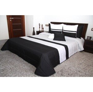 Fekete-fehér ágytakaró ketteságyra Szélesség: 240 cm | Hossz: 240 cm