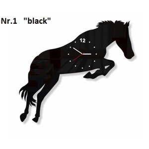Ló nappali falióra Fekete