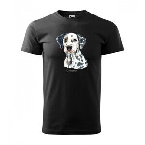 Divatos férfi póló a dalmát kutyafajta szerelmeseinek XL Fekete