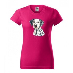 Modern női póló dalmát kutya szerelmeseinek S Rózsaszín