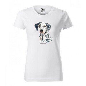 Modern női póló dalmát kutya szerelmeseinek L Fehér