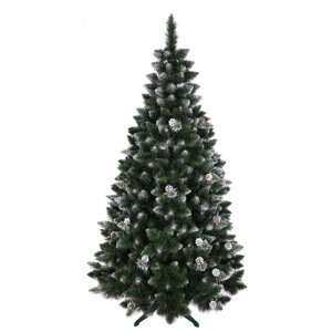 Karácsonyfa fenyőtobozokkal és kristályokkal 220 cm