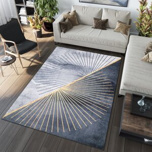 Szürke modern szőnyeg egyszerű mintával Szélesség: 80 cm | Hossz: 200 cm