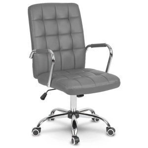 Szürke bőr irodai szék G401