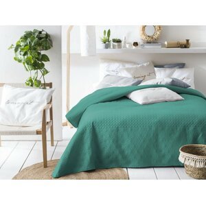 Minőségi ágytakaró zöld színben 220 x 200 cm