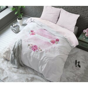 Gyönyörű rózsaszín pamut ágynemű 160 x 200 cm