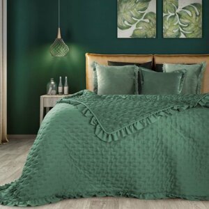 Zöld ágytakaró klasszikus stílusban Szélesség: 220 cm | Hossz: 240 cm