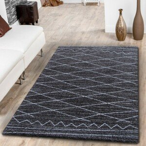 Elegáns skandináv szőnyeg sötétbarna színben Szélesség: 160 cm | Hossz: 220 cm