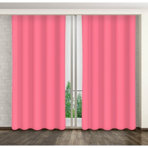 Dekoratív sötétítő függöny rózsaszín Hossz: 260 cm
