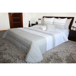 Fehér szürke ágytakarók ketteságyra Szélesség: 260 cm | Hossz: 240 cm