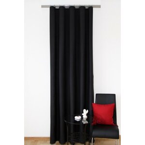 Kész fekete drapériák ágytakarókhoz Hossz: 250 cm
