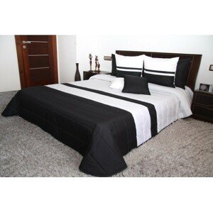 Fekete-fehér ágytakaró ketteságyra Szélesség: 220 cm | Hossz: 240 cm