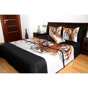 Ágynemű fekete színben, tigris motívummal Szélesség: 220 cm | Hossz: 240 cm