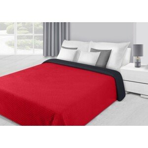 Piros színű ágytakaró, virágvarrással Szélesség: 170 cm | Hossz: 210 cm