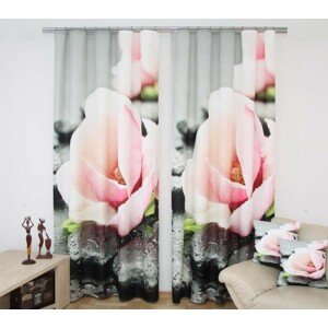 Drapéria - rózsaszín virágok Szélesség: 160 cm | Hossz: 250 cm (1 darabos készletben) Rózsaszín