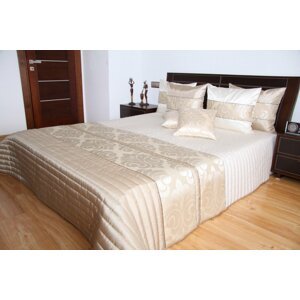 Minőségi bézs színű ágytakaró egy kis luxussal Szélesség: 200 cm | Hossz: 220 cm