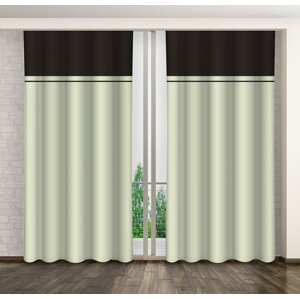 Modern dekoratív függönyök csíkos szalaggal Hossz: 270 cm