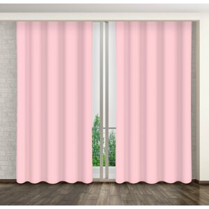 Egyszínű rózsaszín függönyök Hossz: 270 cm