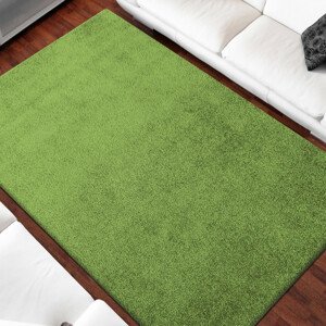 Egyszínű zöld színű szőnyeg Szélesség: 300 cm | Hossz: 400 cm