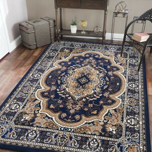 Vintage szőnyeg kék színben Szélesség: 180 cm | Hossz: 250 cm