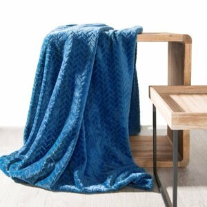 Puha kék színű dekoratív takaró Szélesség: 170 cm | Hossz: 210 cm
