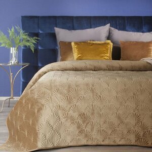 Bársony sima ágytakaró dekoratív varrással Szélesség: 170 cm | Hossz: 210 cm