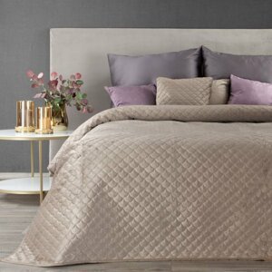 Bézs színű ágytakaró elegáns varrással Szélesség: 220 cm | Hossz: 240 cm