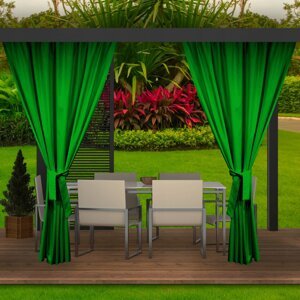 Egyedi élénkzöld függönyök kerti teraszhoz és pavilonhoz Szélesség: 155 cm Hossz: 220 cm