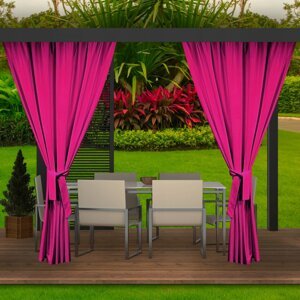 Luxus kész rózsaszín kerti függöny pavilonhoz Szélesség: 155 cm | Hossz: 240 cm
