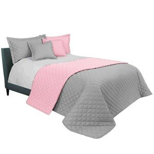 Kiváló minőségű ágytakaró franciaágyhoz szürke rózsaszínben 220 x 240 cm-es méretben