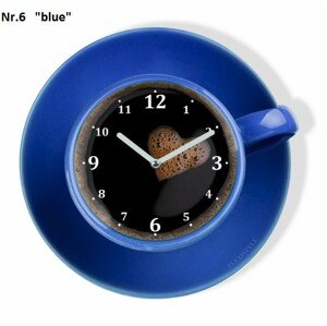 Konyhai óra kávés csésze formájú Kék