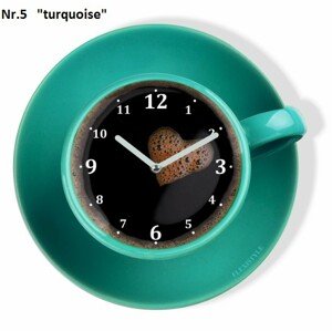 Konyhai óra kávés csésze formájú Türkiz