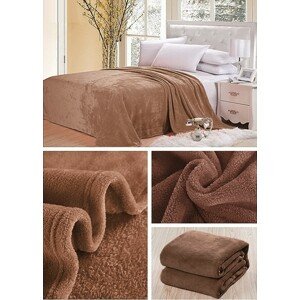 Dekoratív takaró és paplan barna színben Szélesség: 160 cm | Hossz: 210 cm