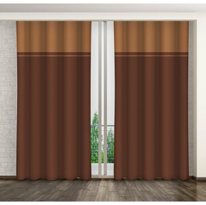 Dekoratív barna függönyök a nappaliba Hossz: 250 cm