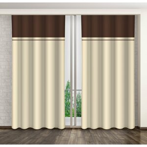 Krémes dekoratív függönyök a hálószobához Hossz: 250 cm