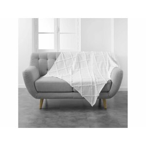 Minőségi fehér mintás takaró 125 x 150 cm