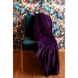 Luxus egyszínű lila meleg takaró Szélesség: 150 cm | Hossz: 200 cm