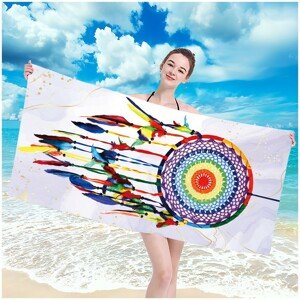 Strandtörölköző színes álomfogó motívummal 100 x 180 cm