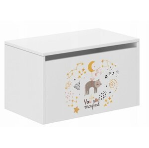 Gyermek tároló doboz macskával és csillagokkal, 40 x 40 x 69 cm
