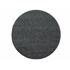 Modern kerek szőnyeg fekete színben 133X133