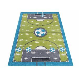 Modern szőnyeg gyerekszobába, focipálya motívummal fiúknak Szélesség: 300 cm | Hossz: 400 cm