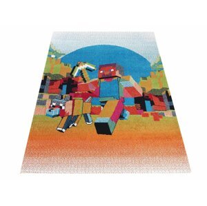 Gyerekszobai szőnyeg a MINECRAFT figurák motívumával Szélesség: 200 cm | Hossz: 290 cm