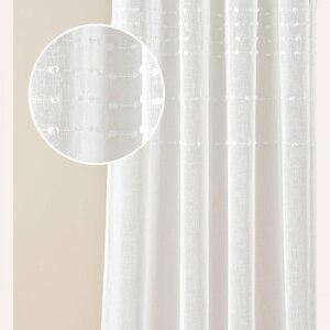 Minőségi fehér függöny Marisa , ezüst rovátkákkal 250 x 250 cm