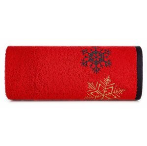 Pamut karácsonyi törölköző piros pelyhekkel Szélesség: 70 cm | Hossz: 140 cm