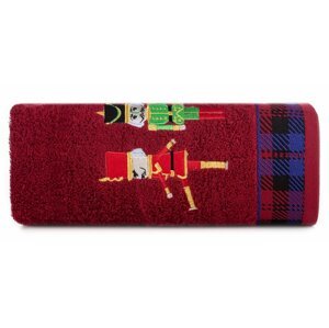 Pamut karácsonyi törölköző piros ón katonákkal Szélesség: 70 cm | Hossz: 140 cm