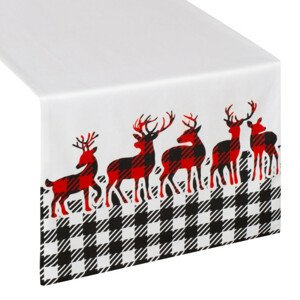 Design karácsonyi stólát rénszarvassal Szélesség: 40 cm | Hossz: 140 cm